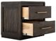 International Furniture Direct Dark Mezquite Black Nightstand-4