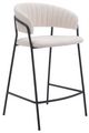 Zuo® Modern Josephine 2-Piece Black/Cream Counter Stool Set-0
