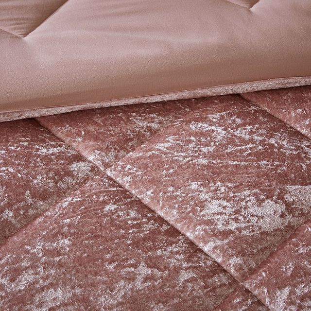 Olliix by Intelligent Design Felicia Blush Blush Twin/Twin XL Velvet Comforter Set-4