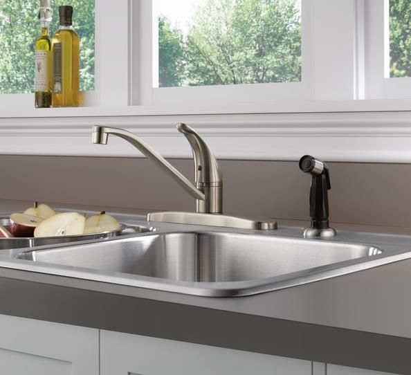 Peerless Core Stainless 8" Single Handle Kitchen Faucet-0