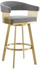 Armen Living Chelsea Anchor Gray/Gold Bar Stool-0