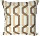 A & B Home Brown/White 18"x18" Embroidered Throw Pillow-0