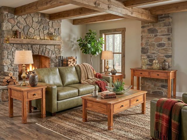 Sunny Designs™ Sedona Rustic Oak Chair Side Table -1