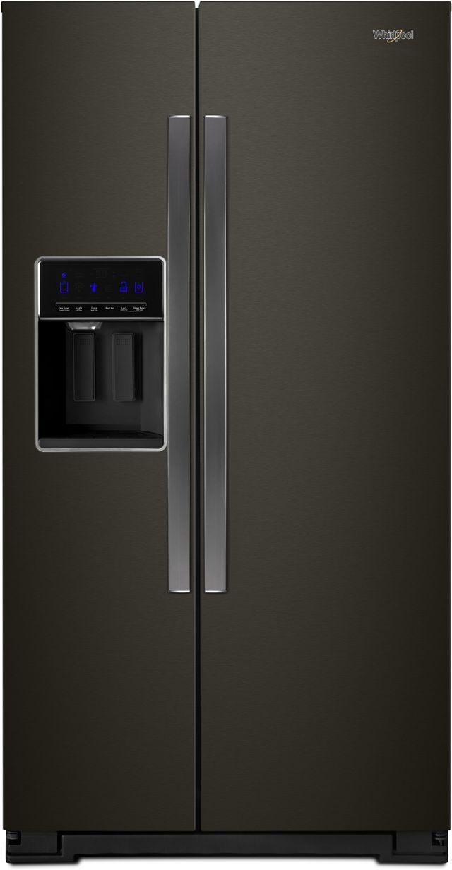 Whirlpool® 36 in. 20.6 Cu. Ft. Fingerprint Resistant Black Stainless Counter Depth Side-By-Side Refrigerator-0