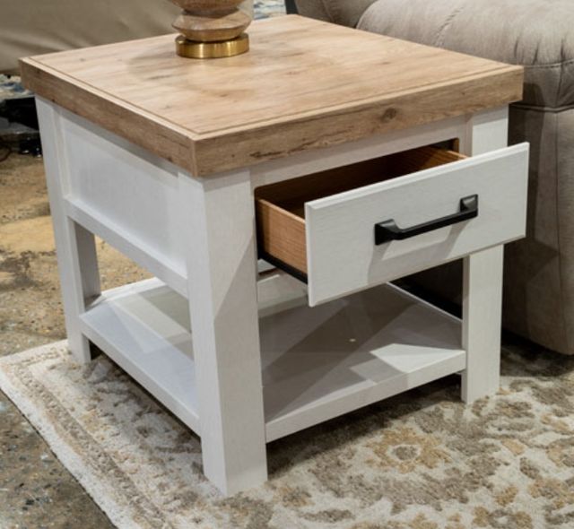 Signature Design by Ashley® Savonport Brown/White Rectangular End Table-1
