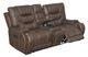 Canyon Walnut Power Reclining Console Loveseat with Power Headrest-1