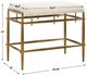 Uttermost® Karleen Antique Brass/Ivory Small Bench-3