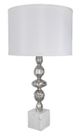 A & B Home Silver/White Table Lamp-0