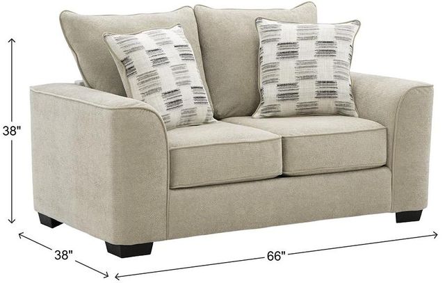 Albany Industries Glenrock Beige Loveseat-2