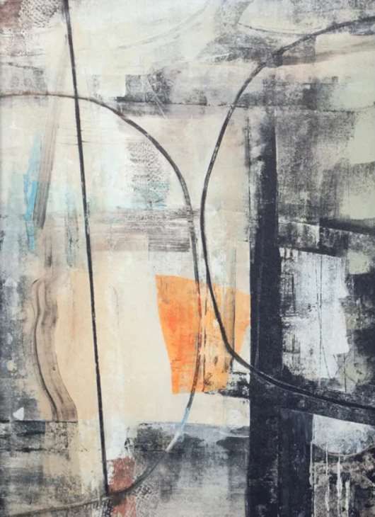 StyleCraft Abstract Essence Black/Gray/Taupe/Off-White Wall Art-1