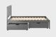 Donco Kids Antique Grey Full Louver Bed With Under Bed Drawers-1