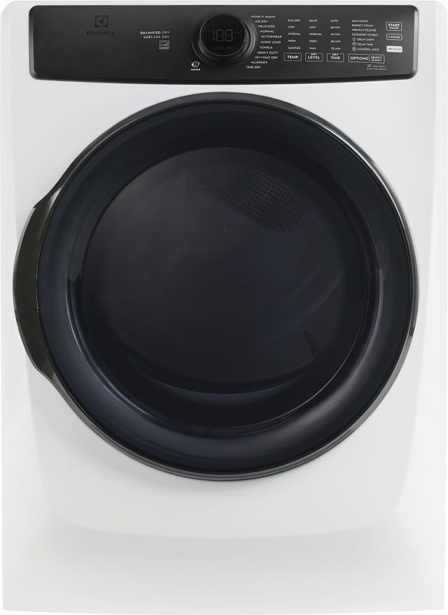 Electrolux® 700 Series 8 Cu. Ft. Matte White Front Load Gas Dryer with Perfect Steam™-0