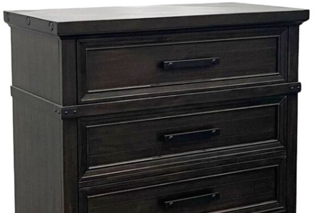 Elements International Colorado City Black 5-Drawer Charcoal Chest-1