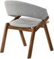 Armen Living Talulah 2-Pieces Gray/Walnut Dining Side Chair Set-4