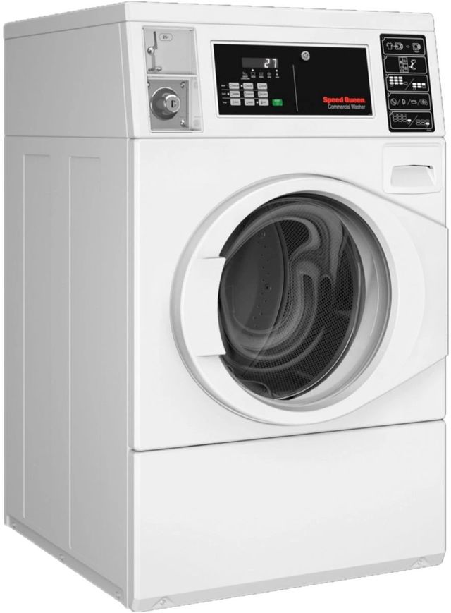 Speed Queen® Commercial 3.42 Cu. Ft. White Front Load Washer-1
