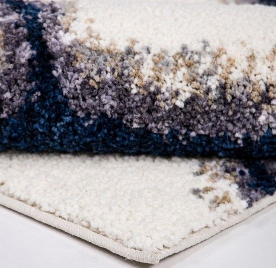 Orian Cotton Tail Line Trellis White 5'x8' Area Rug-2