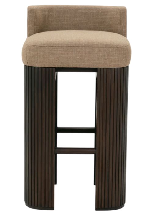 Rowe® Customizable Kindred Low Back Counter Stool in Godiva Legs-1