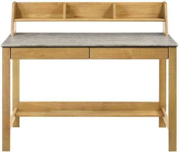 Coaster® Besler Cement/Natural SmartTop Writing Desk with Shelf-3