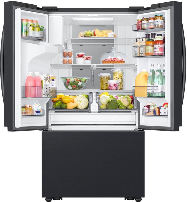 Samsung 36" 31 Cu. Ft. Fingerprint Resistant Matte Black Steel Fingerprint Resistant Freestanding French Door Refrigerator-3