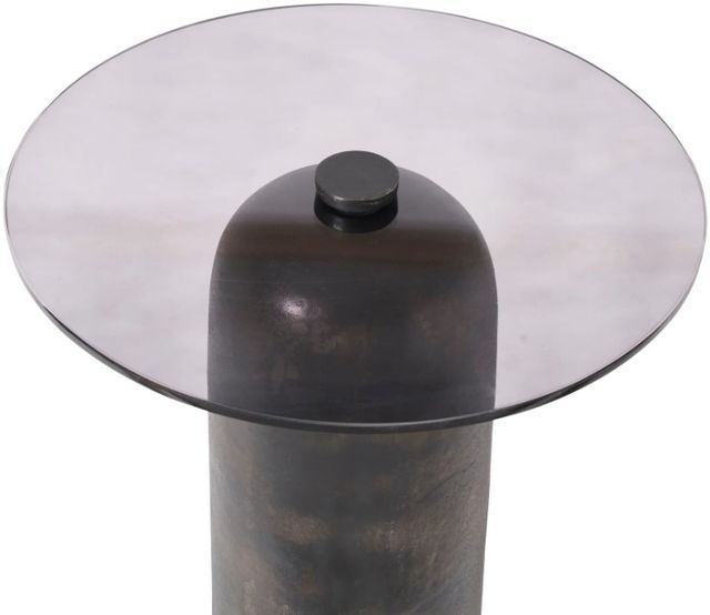 Renwil® Arta Glass Top Side Table with Tinted Black Base-3