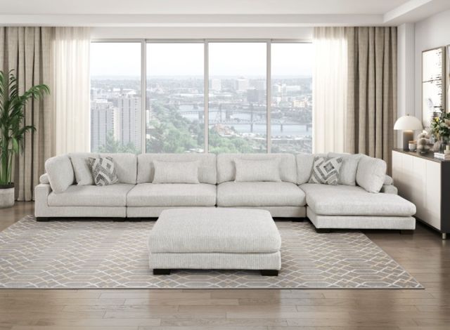 Homelegance® Tinley 5-Piece Beige Modular Sectional with Chaise and Ottoman-1