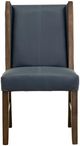 International Furniture Direct Forge Blue/Chocolate Brown Leather Dining Side Chair-1