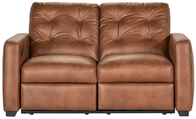 Hughes Furniture® 53019 Sheath Caramel Manual Reclining Loveseat-0