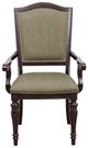 Homelegance® Marston Dark Cherry/Natural Dining Arm Chair-2