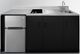 Summit® 72" Black and Stainless Steel All-In-One Kitchenette-1