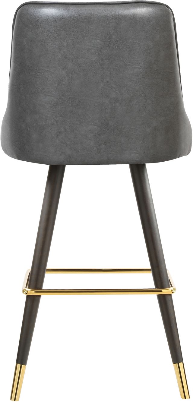 Meridian Furniture Portnoy Gray Faux Leather Counter Stool-1