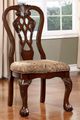 Furniture of America® Elana 2-Piece Brown Cherry Dining Side Chair Set-1