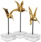 Currey & Company 3-Piece Gold Hummingbirds Sculpture Set-1