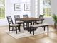 Steve Silver Co. Harington Dusty Caramel Dining Table with Ebony Base-4