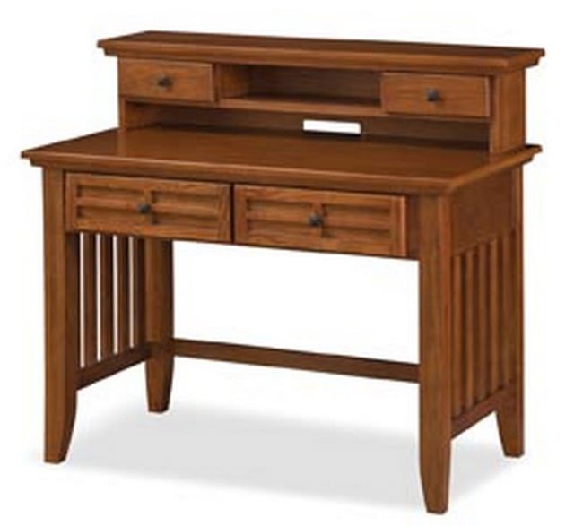 homestyles® Arts & Crafts Brown Desk with Hutch-0