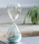 A & B Home Peleus Jade 60-Minute Silvered Hourglass-1