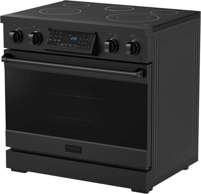 Thor Kitchen® Gordon Ramsay Series 36" Matte Black Pro Style Electric Range-2