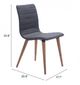 Zuo® Jericho Gray Dining Chair-4