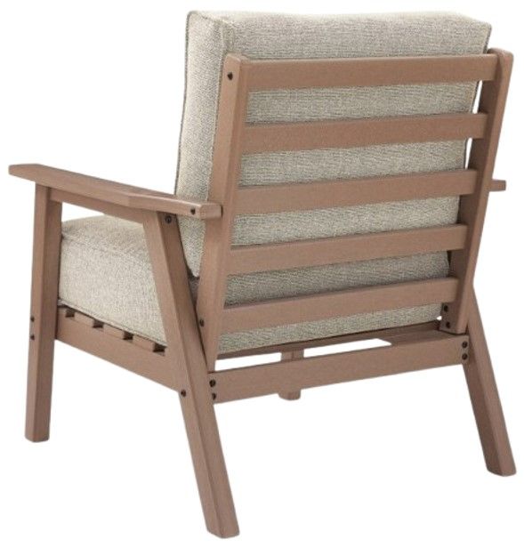 Signature Design by Ashley® Grover Beach 2-Piece Beige/Driftwood Plastic/Fabric Outdoor Lounge Chair-4