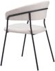 Zuo® Modern Josephine 2-Piece Black/Cream Dining Arm Chair Set-3