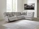 Signature Design by Ashley® Acklen Place 5-Piece Pewter Power Reclining L-Shape Sectional with Storage Console-1