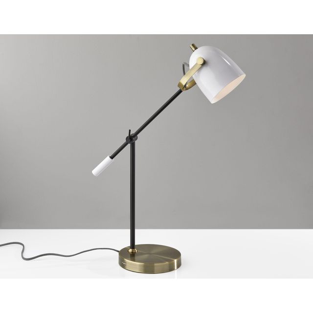 Adesso® Casey White Desk Lamp-1