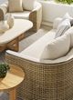 Vanguard® Furniture Customizable Bliss Fabric/Rattan Outdoor Swivel Chair with Blanket-4