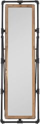 Powell® Gunther Natural Gun Metal Pipe Cheval Mirror-0