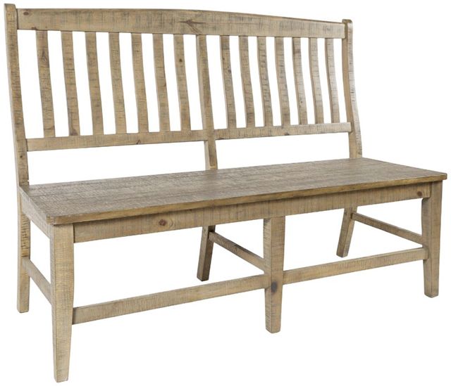 Jofran Inc. Carlyle Crossing Brown Slatback Bench-0