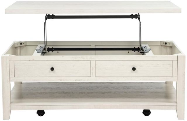 Coaster® Payne Distressed White Lift Top Coffee Table-3