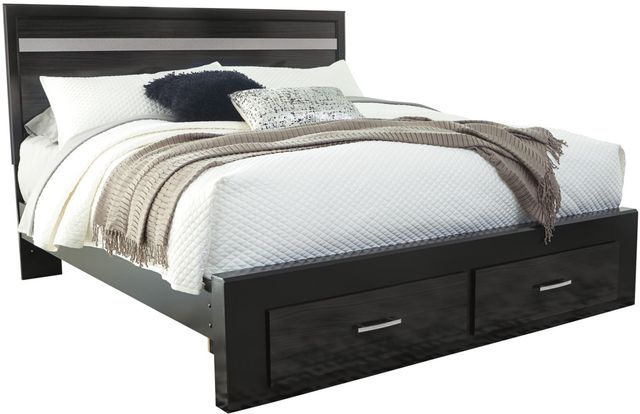 Signature Design by Ashley® Starberry 3-Piece Black King Storage Panel Bed Set-1