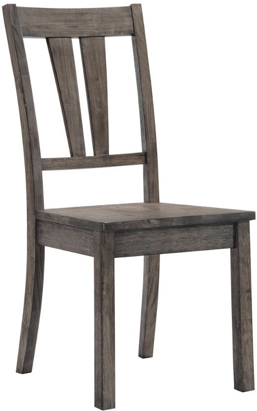 Elements International Nathan 5-Piece Gray Oak Fan Back Dining Set-2