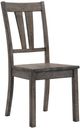 Elements International Nathan 5-Piece Gray Oak Fan Back Dining Set-2