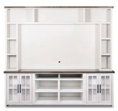 Legends Home Hampton Barnwood/Jasmin White Super Hutch