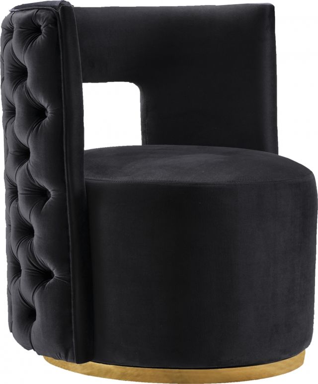 Meridian Furniture Theo Black Velvet Swivel Chair-0